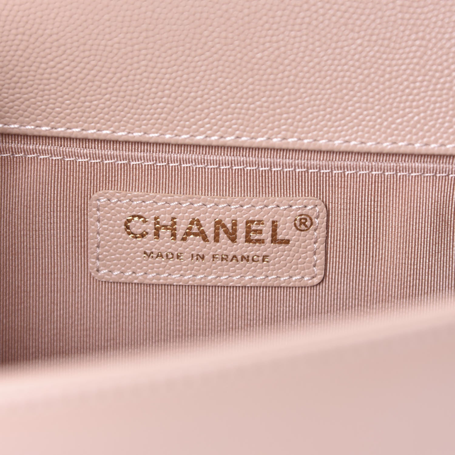 Chanel Caviar Quilted Medium Boy Flap Beige 9 of 12