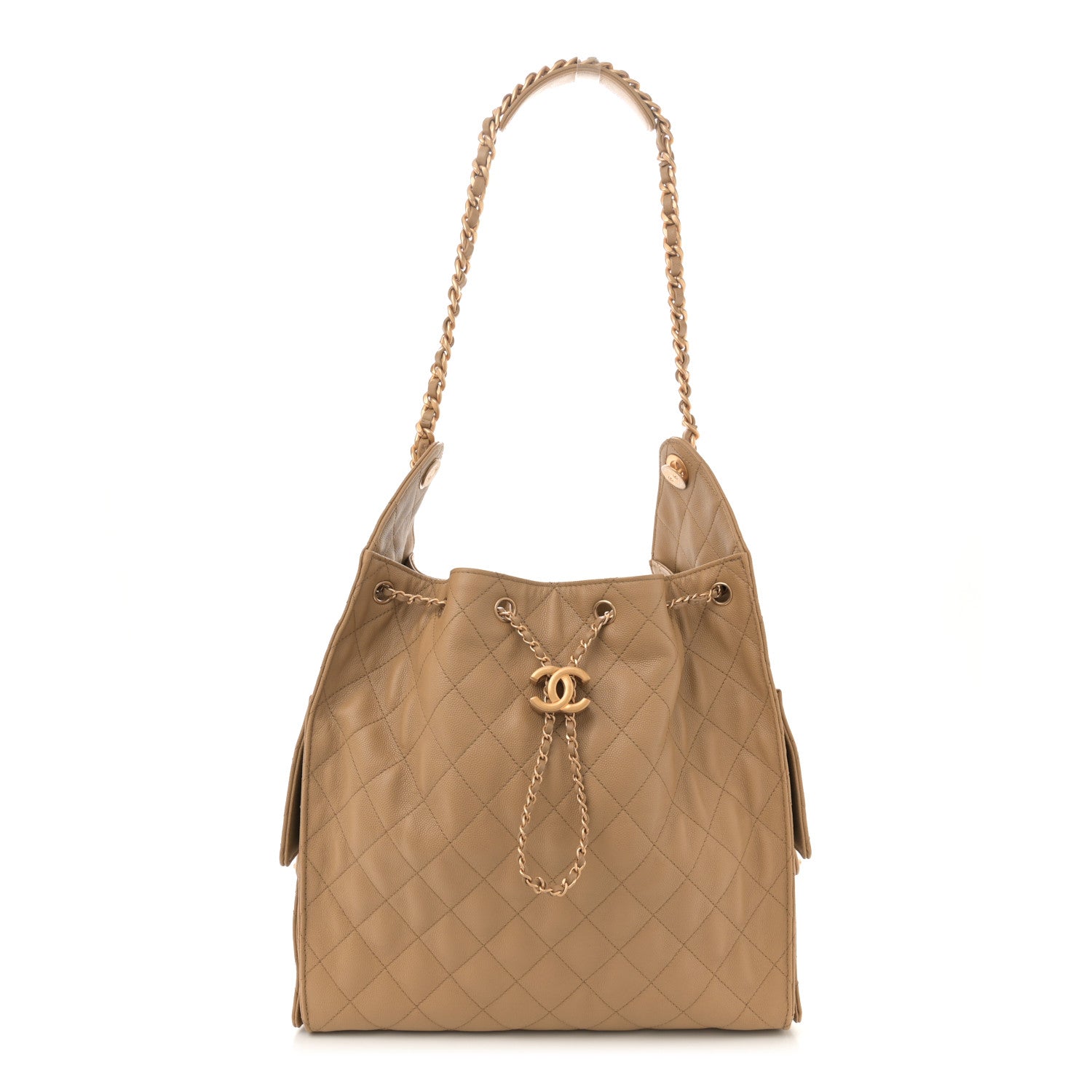 Chanel Caviar Quilted Medium Chanel 25 Handbag Dark Beige 1 of 11