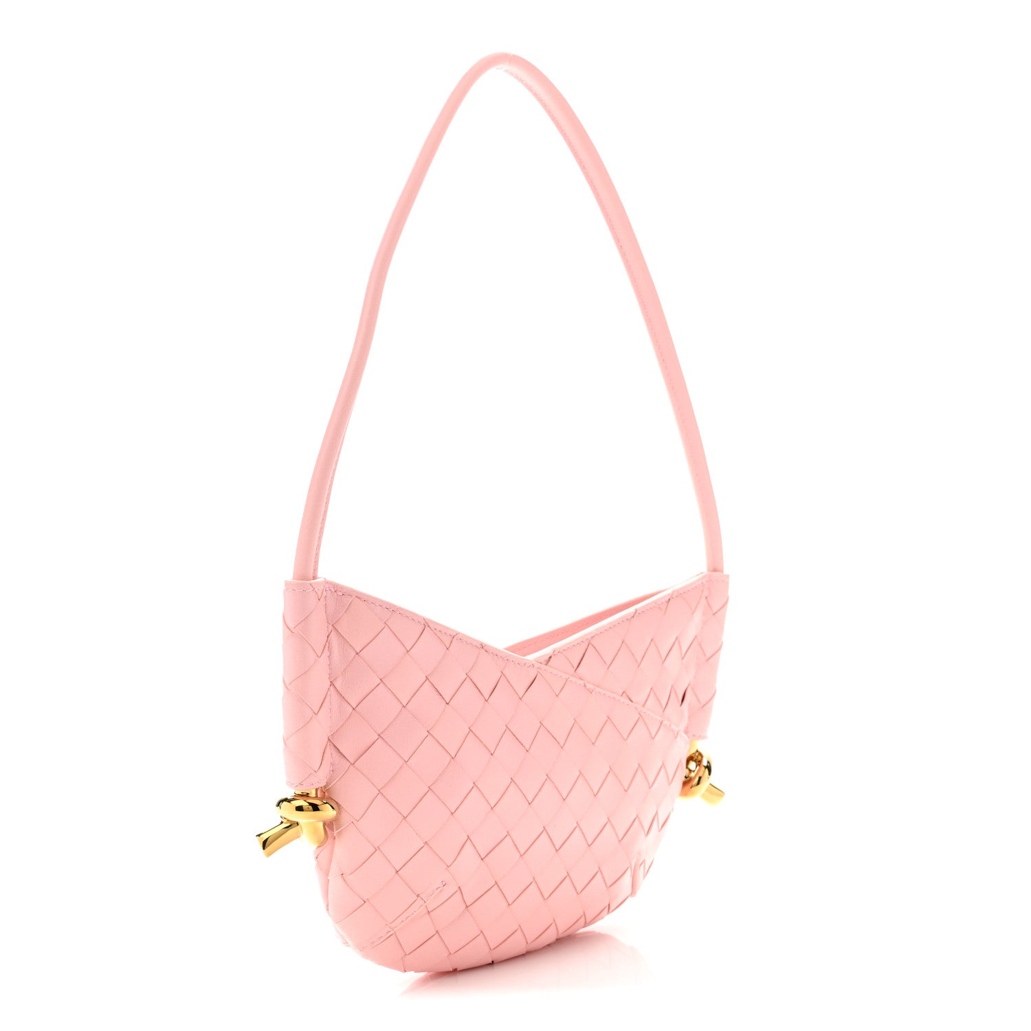 Bottega Veneta Nappa Intrecciato Baby Solstice Shoulder Bag Rose Powder 3 of 9
