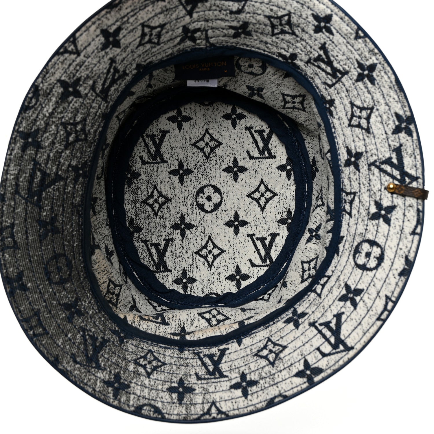 Louis Vuitton Monogram Denim Jacquard Bob Bucket Hat M Blue 7 of 8