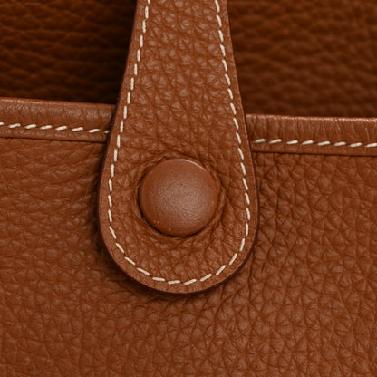 Hermes Taurillon Clemence Evelyne III PM Gold 11 of 12