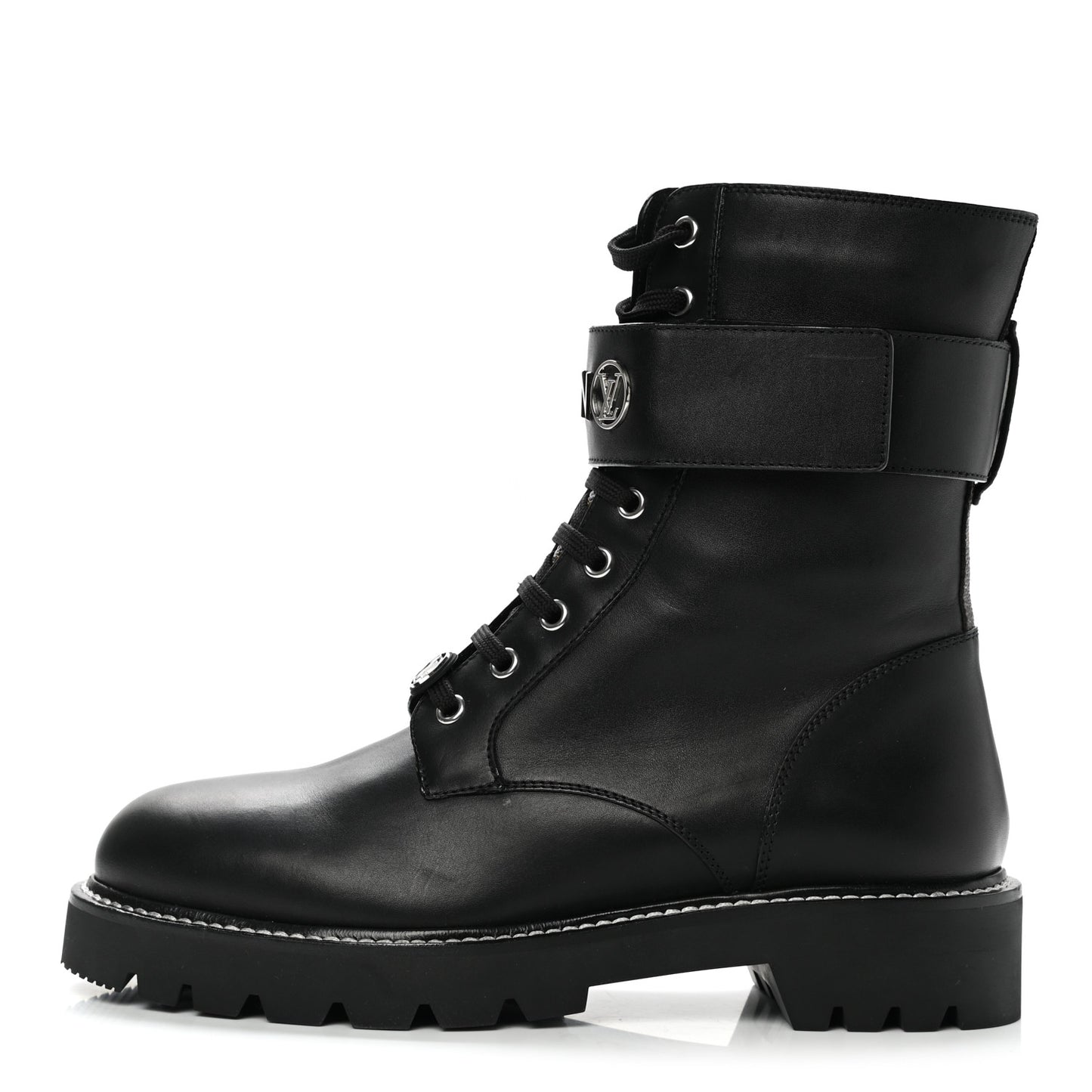 Calfskin Territory Flat Ranger Boots 40 Black
