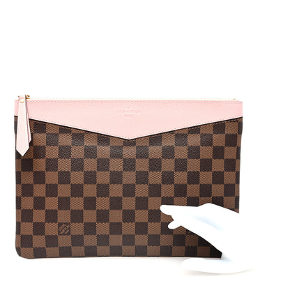 Louis Vuitton Damier Ebene Daily Pouch Rose Poudre 2 of 7