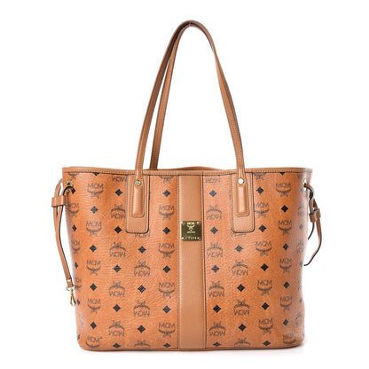 MCM Visetos Medium Liz Reversible Shopper Tote Cognac 1 of 16