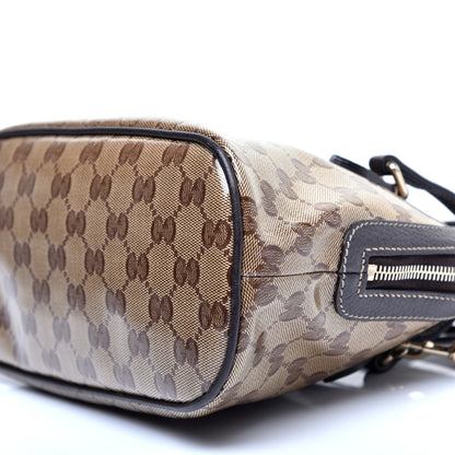 Gucci Crystal Monogram Dollar Calfskin Mini Dome Bag Beige Ebony Testa di Moro 7 of 12