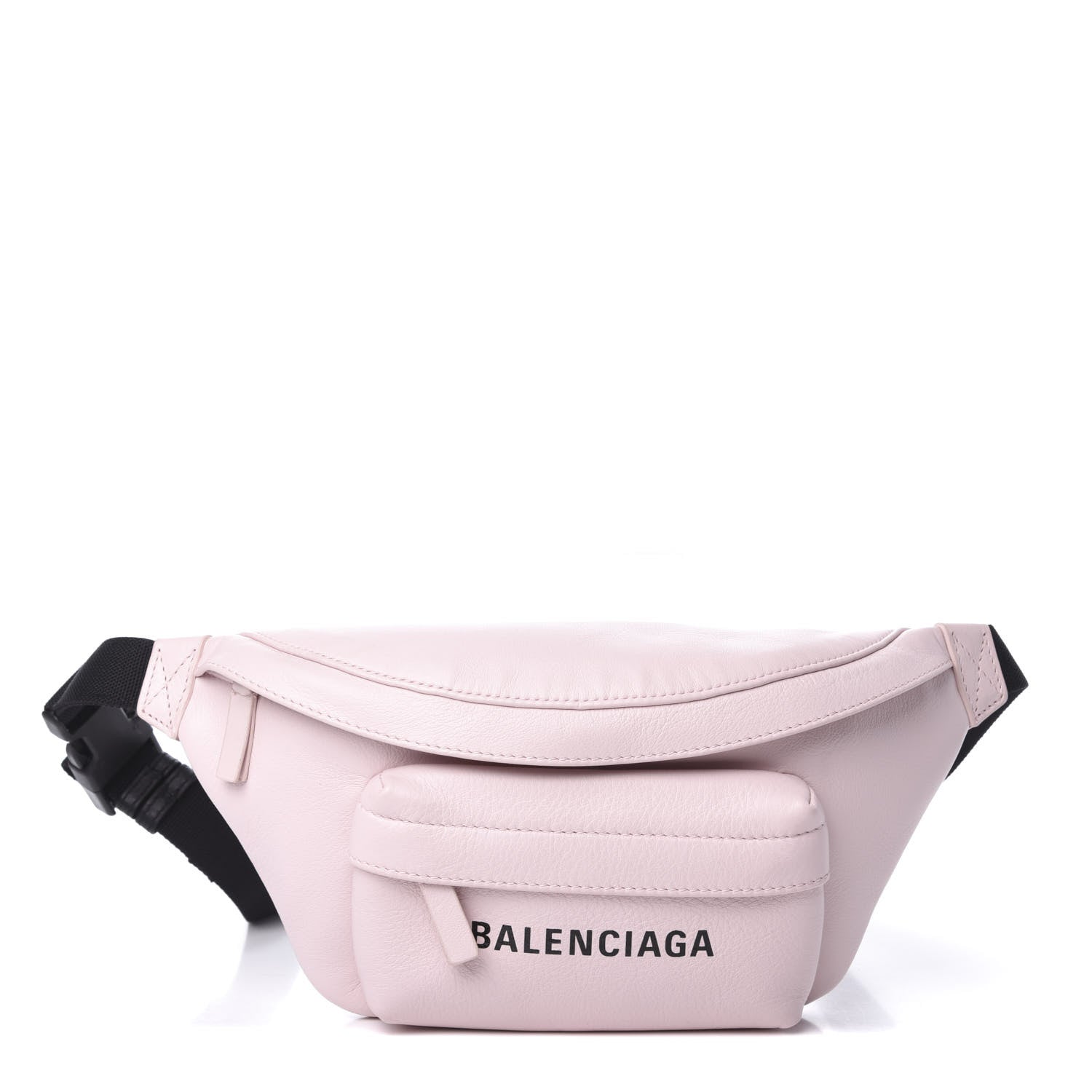 Balenciaga Smooth Double Calfskin Logo Everyday Beltpack XS Light Rose Black 1 of 9