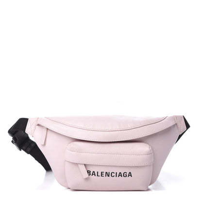 Balenciaga Smooth Double Calfskin Logo Everyday Beltpack XS Light Rose Black 1 of 9