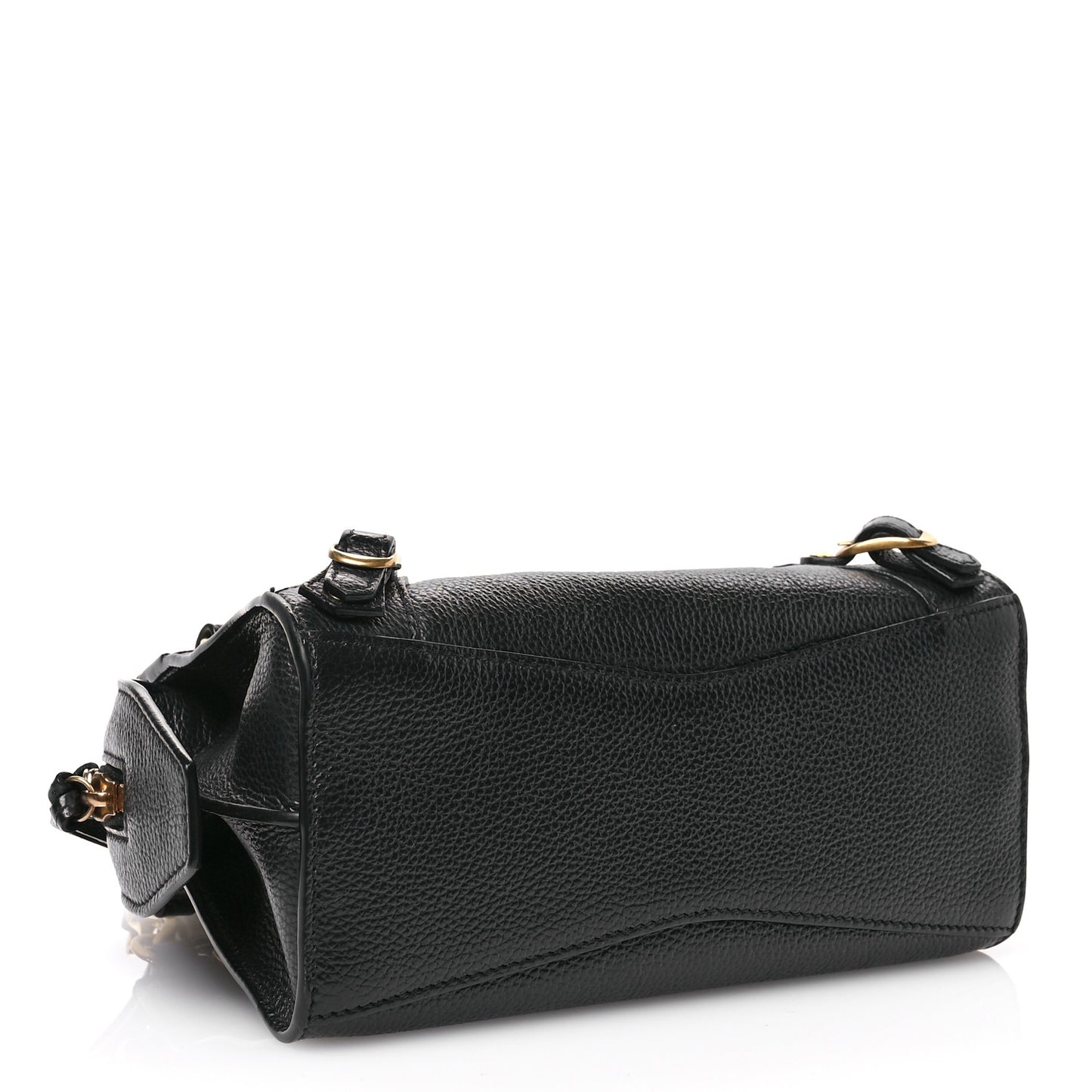 Grained Calfskin Neo Classic Gold Hardware Mini City Black