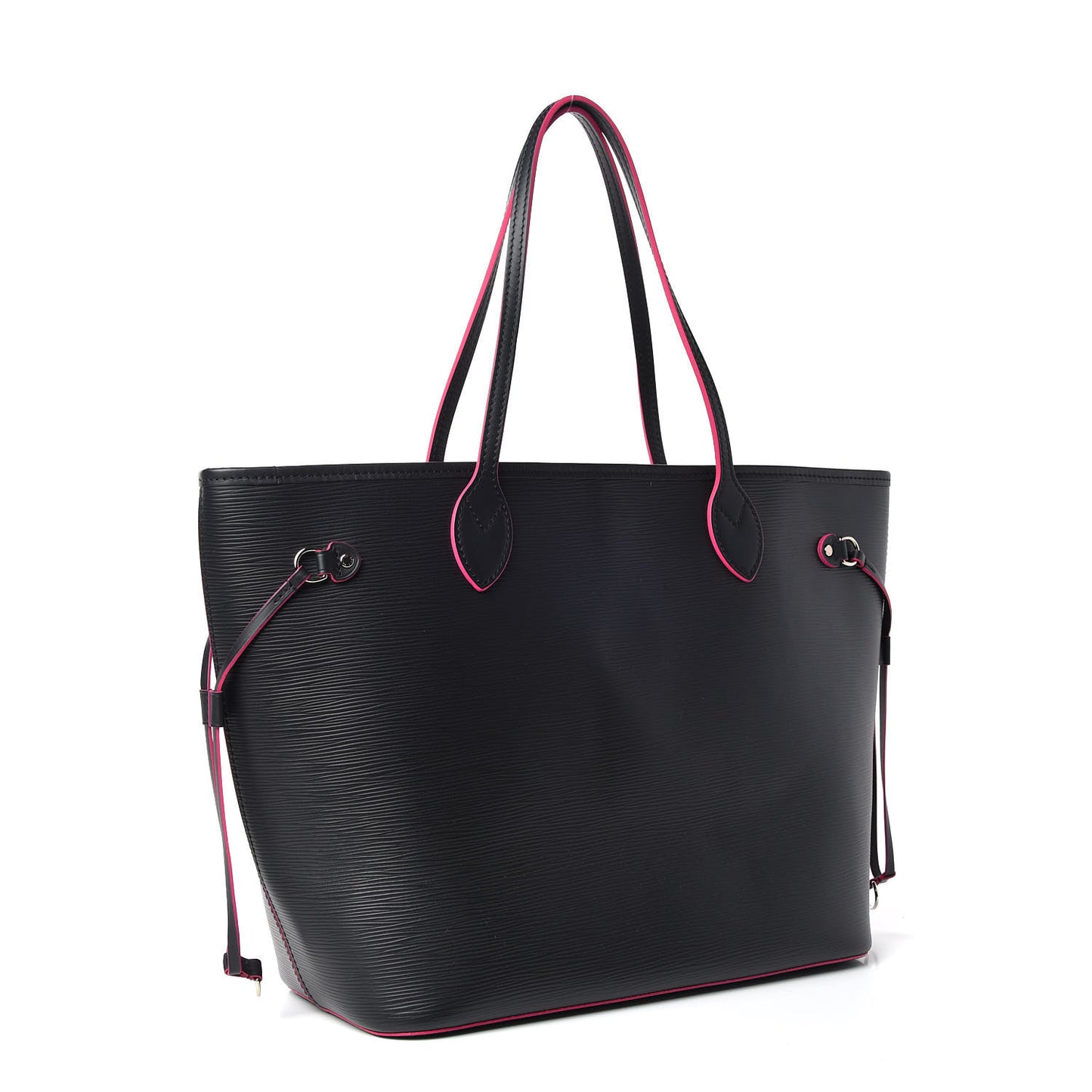 Epi Neverfull MM Black Hot Pink