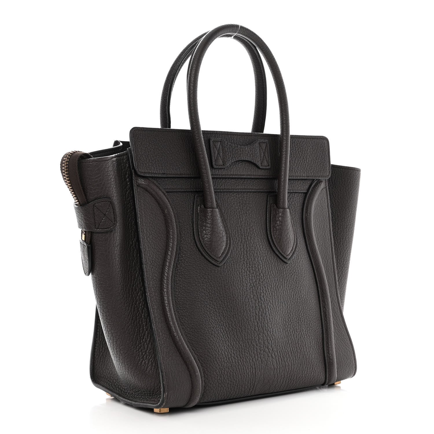 Celine Goatskin Micro Luggage Dark Taupe 3 of 12