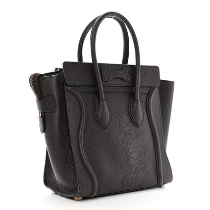 Celine Goatskin Micro Luggage Dark Taupe 3 of 12