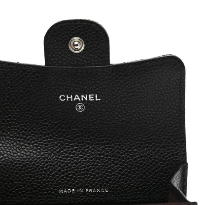 Chanel Caviar Quilted Flap Card Holder Wallet Black 6 of 9