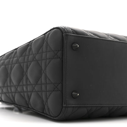 Christian Dior Ultra Matte Calfskin Cannage Medium Lady Dior Black 9 of 13