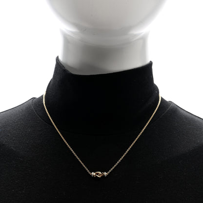 David Yurman 18K Yellow Gold Diamond Buckle Necklace 2 of 5