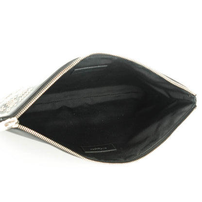 Saint Laurent Smooth Calfskin Micro-Studded Letters Zip Clutch Black 5 of 7