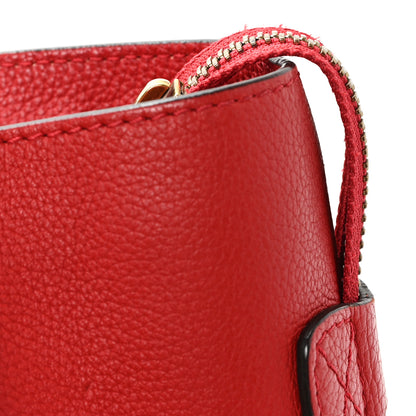 Celine Drummed Calfskin Mini Luggage Coquelicot 10 of 10