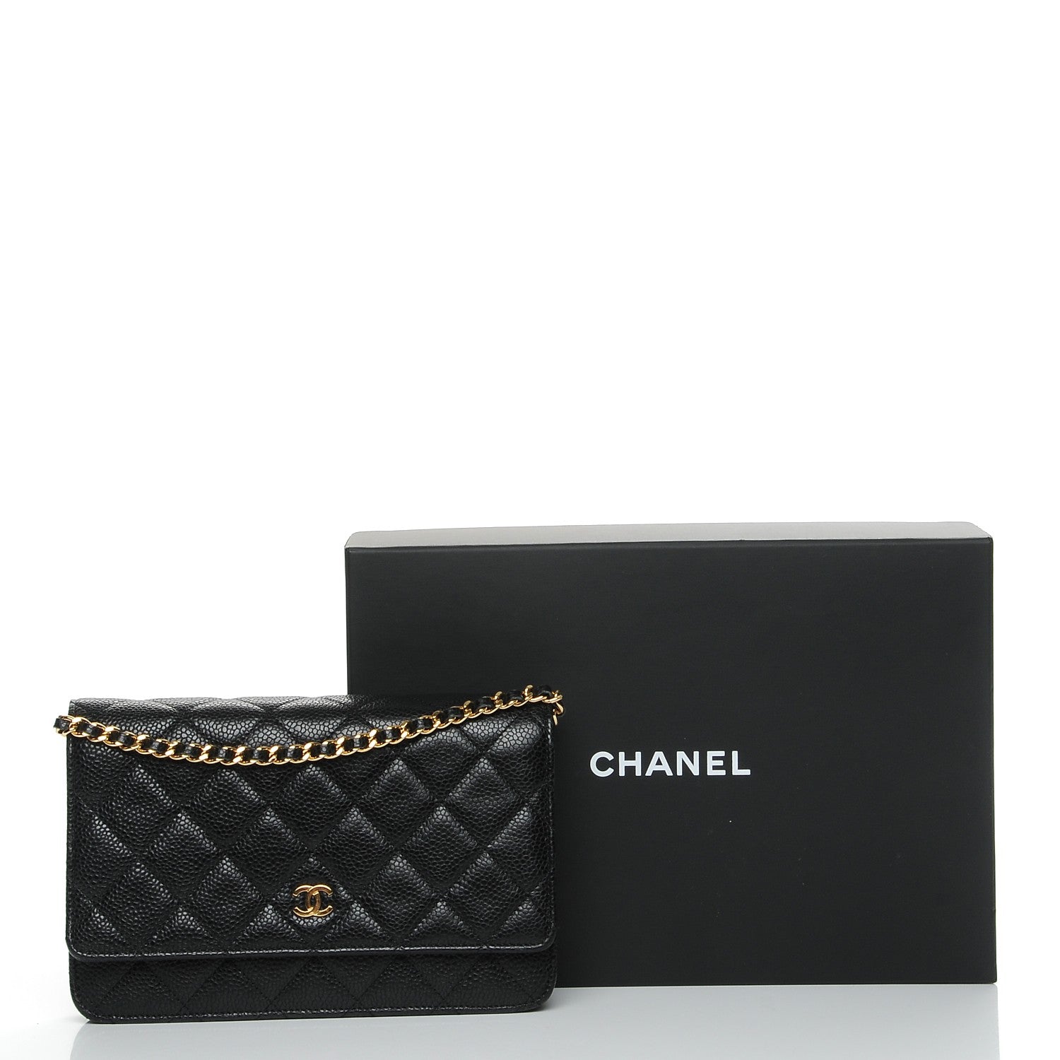 Chanel Caviar Quilted Wallet On Chain WOC Black 9 of 9