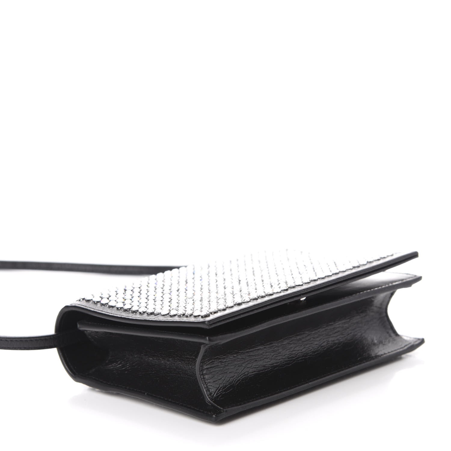 Saint Laurent Textured Patent Crystal Toy Kate Crossbody Black 4 of 10