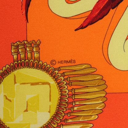 Hermes Silk Mexique Scarf 90 Orange 4 of 5