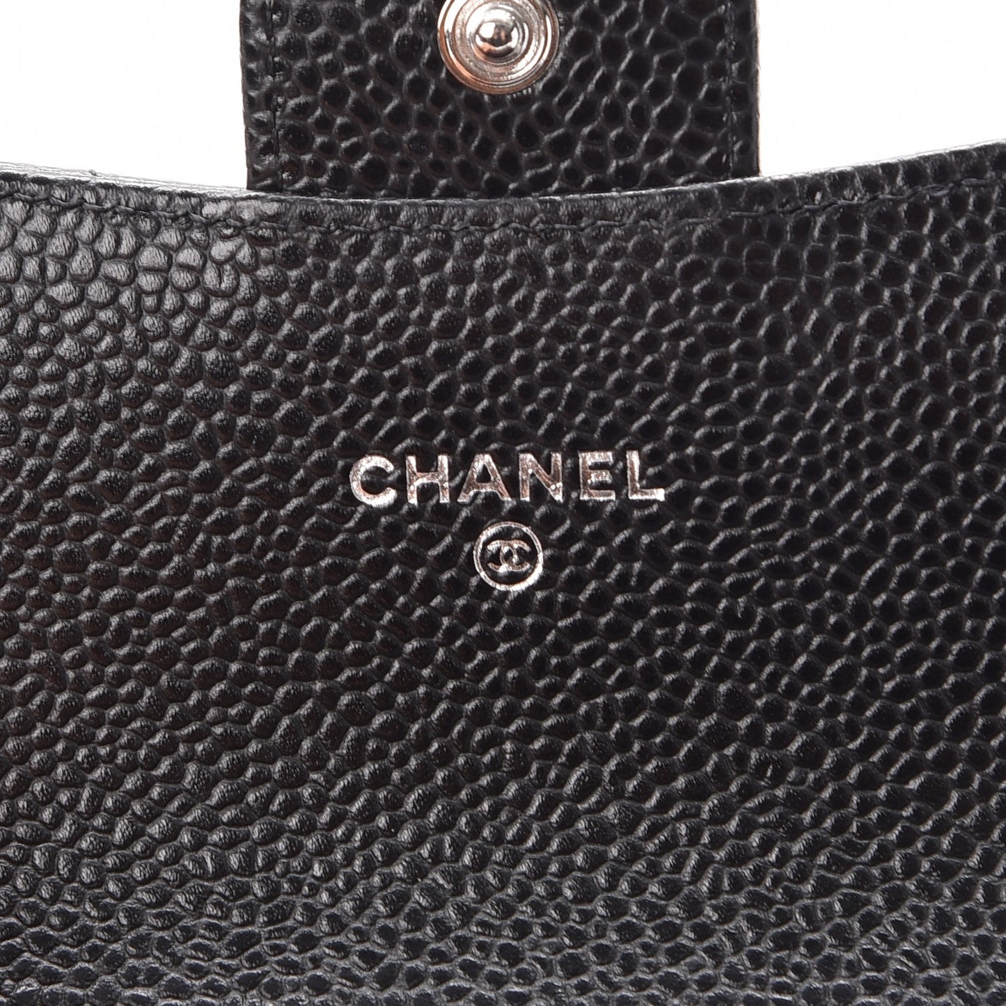 Caviar Quilted Large Flap Wallet Black