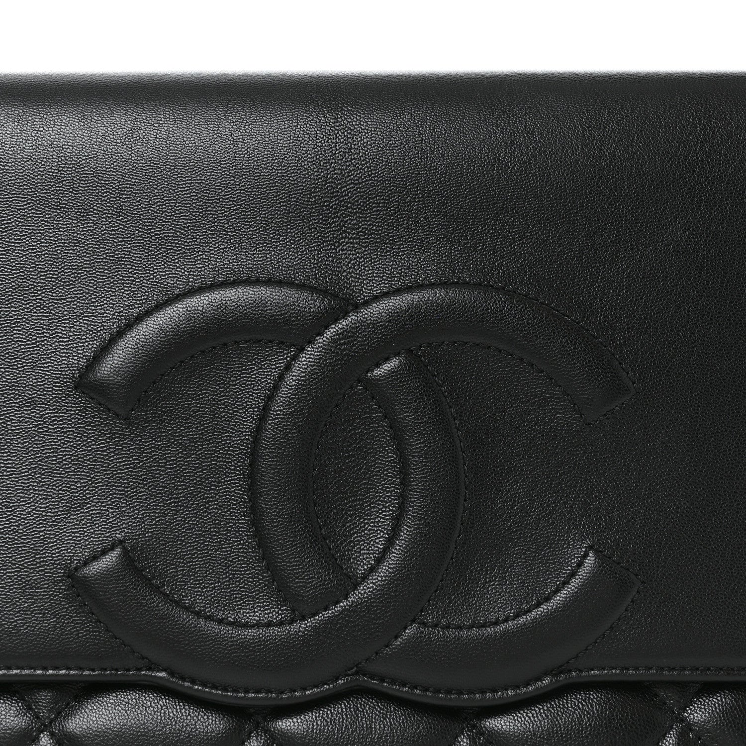 Chanel Goatskin Quilted Timeless CC Clutch Black 8 of 11