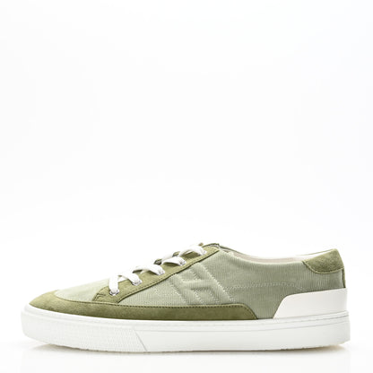 Hermes Chevre Velours Deep Sneakers 43 Vert Sauge 1 of 9