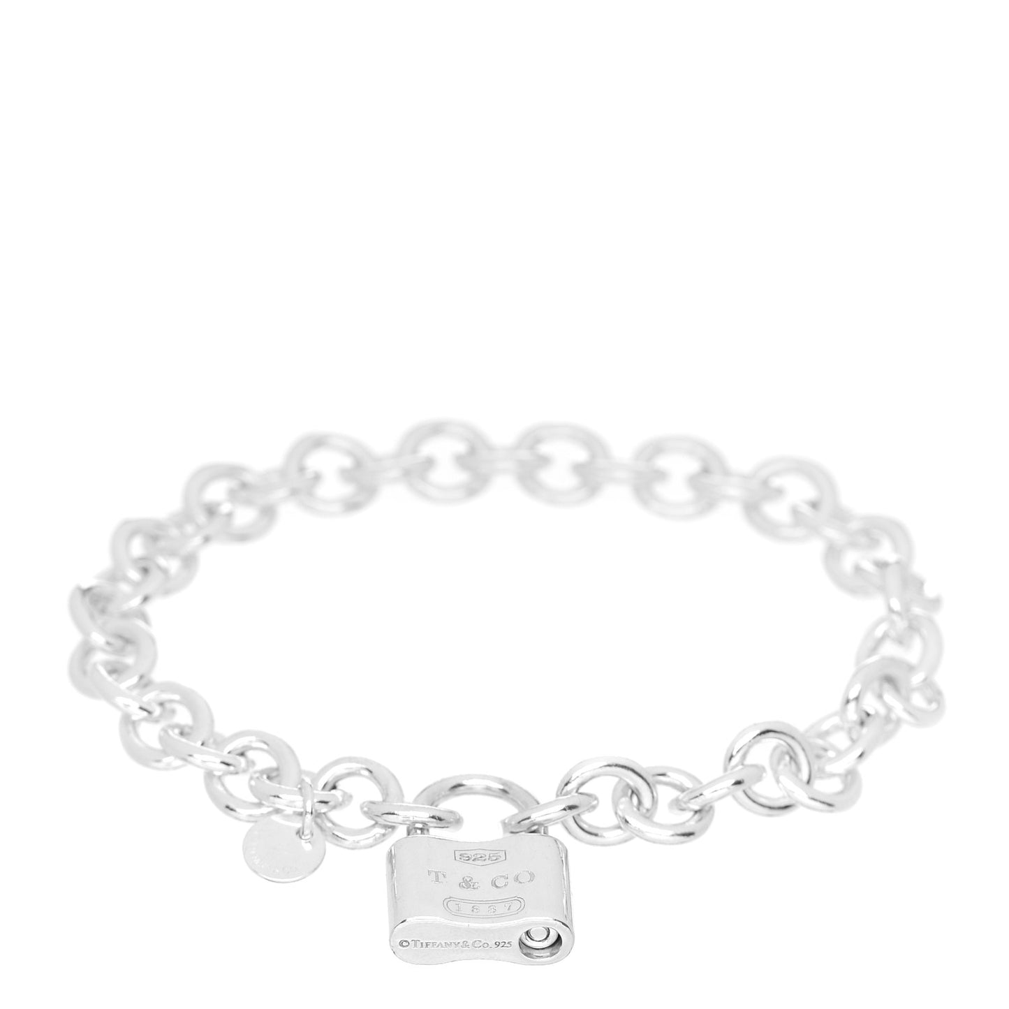Sterling Silver 1837 Lock Charm Bracelet