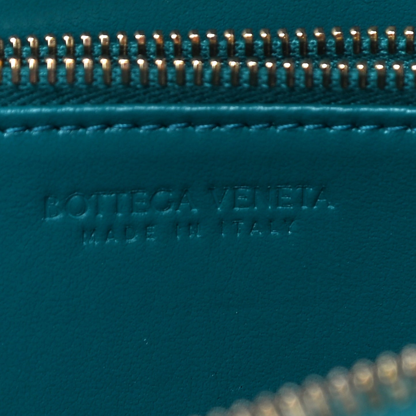 Nappa Intrecciato Zip Around Wallet Mallard