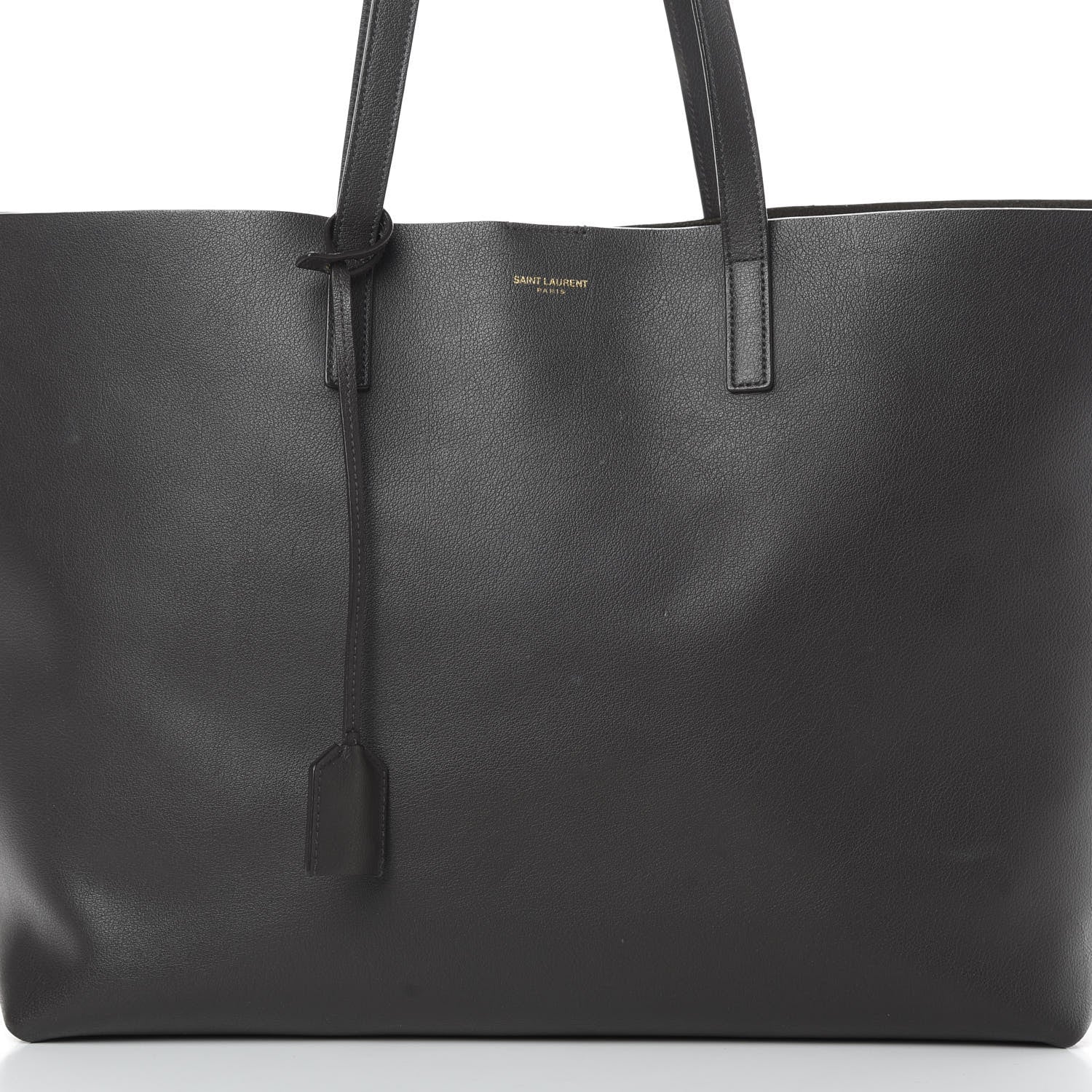 Saint Laurent Calfskin Large Shopping Tote Coal 9 of 15