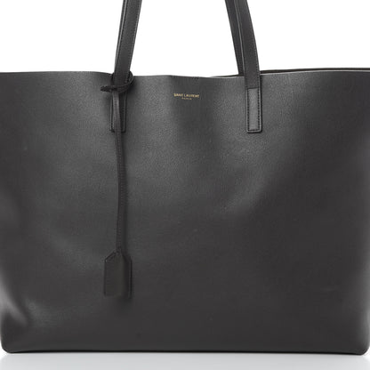 Saint Laurent Calfskin Large Shopping Tote Coal 9 of 15