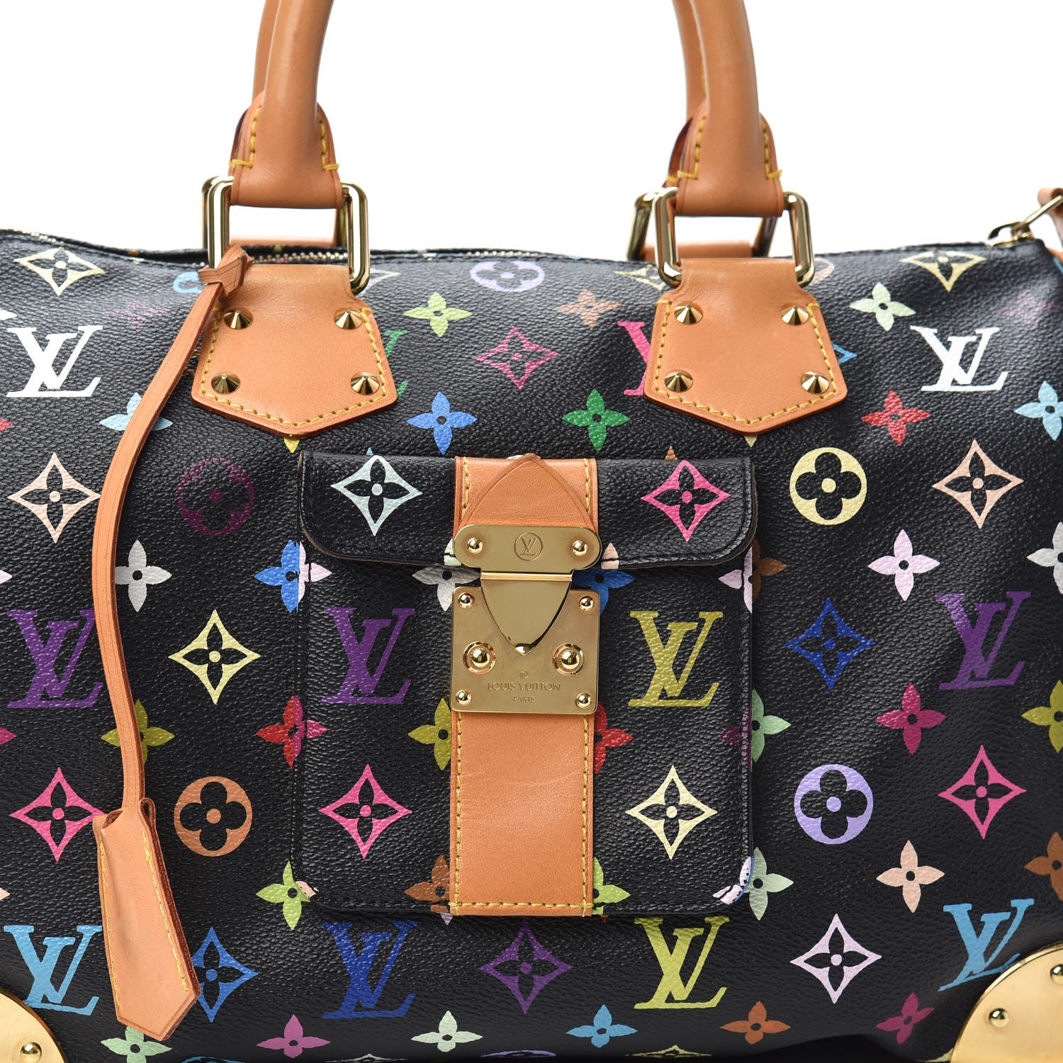 Louis Vuitton Monogram Multicolor Speedy 30 Black 7 of 9