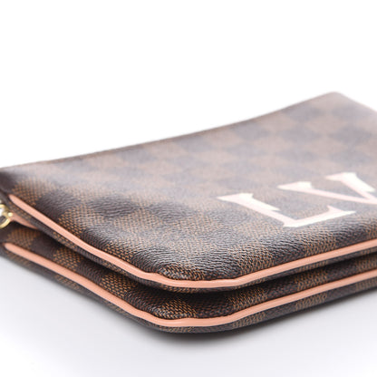 Louis Vuitton Damier Ebene Double Zip Pochette 8 of 9