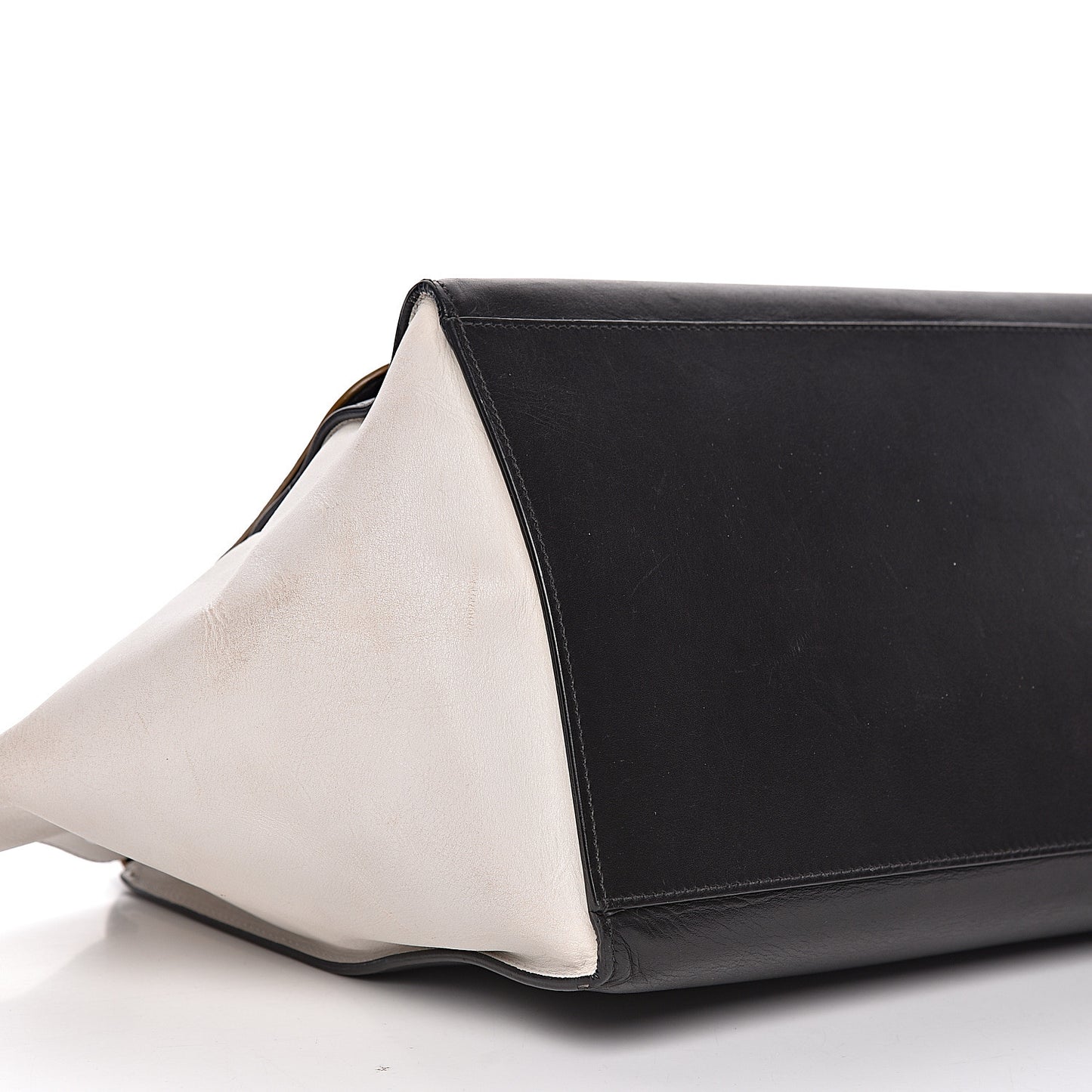 Smooth Calfskin Suede Large Tri-Color Trapeze