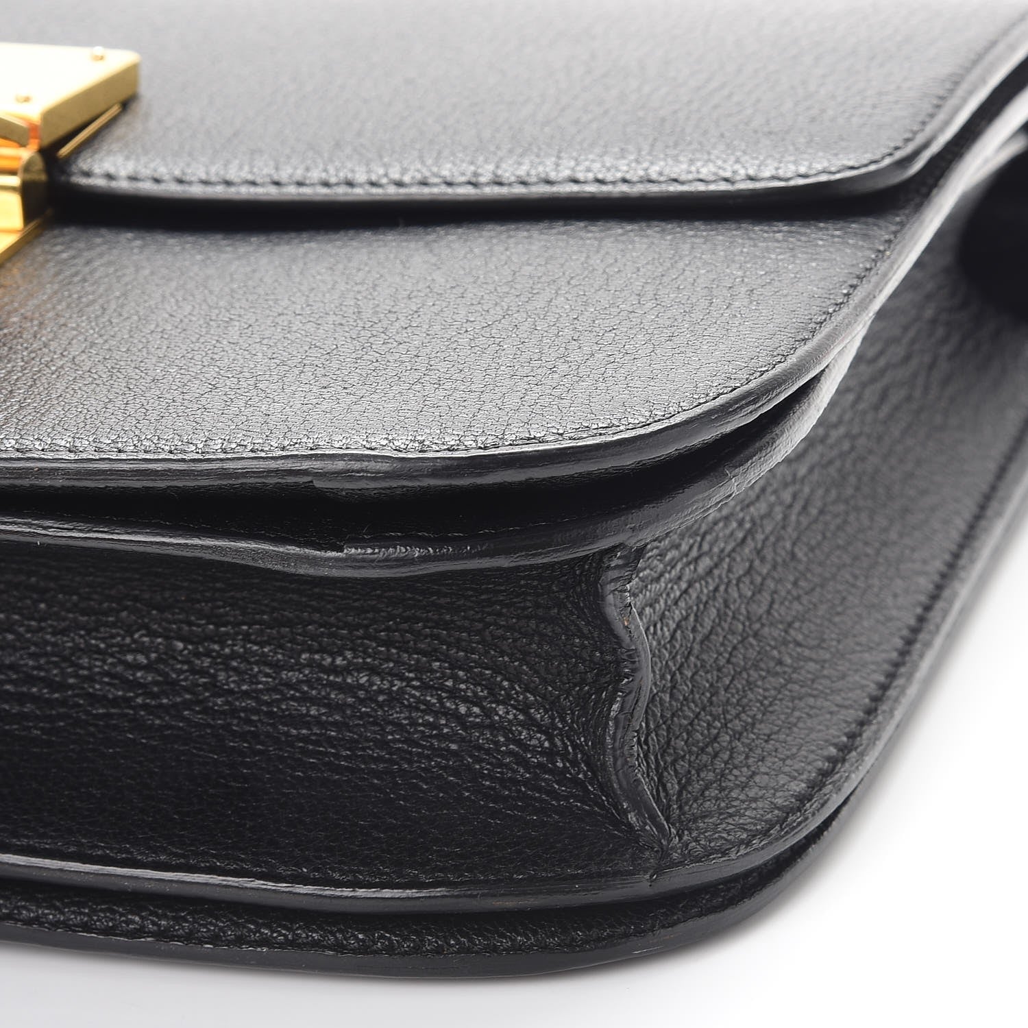 Celine Goatskin Medium Classic Box Flap Bag Black 10 of 10