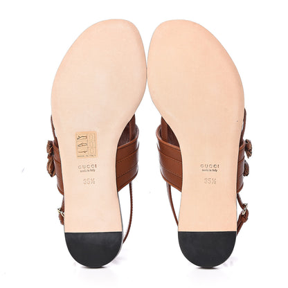 Gucci Saddle Soft Lux GG Marrakech Thong Sandals 35.5 Ginger Bread 7 of 11