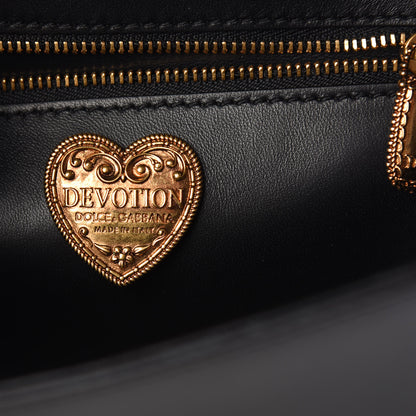 Dolce & Gabbana Calfskin Medium Devotion Crossbody Bag Black 6 of 9