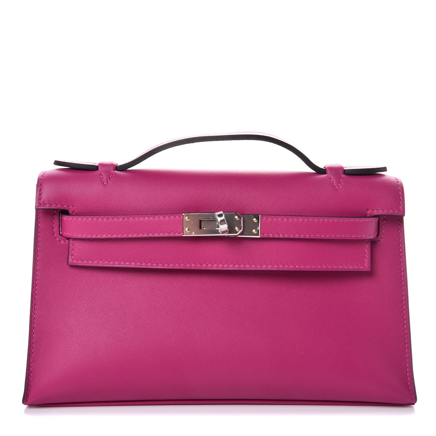 Hermes Swift Kelly Pochette Clutch Rose Pourpre 1 of 24