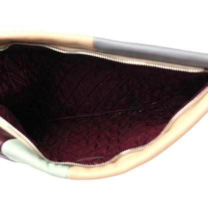 Chanel Lambskin Patchwork Medium Cosmetic Case Multicolor Burgundy 5 of 12