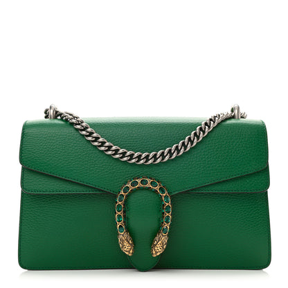 Gucci Pebbled Calfskin Small Dionysus Shoulder Bag Emerald 1 of 11
