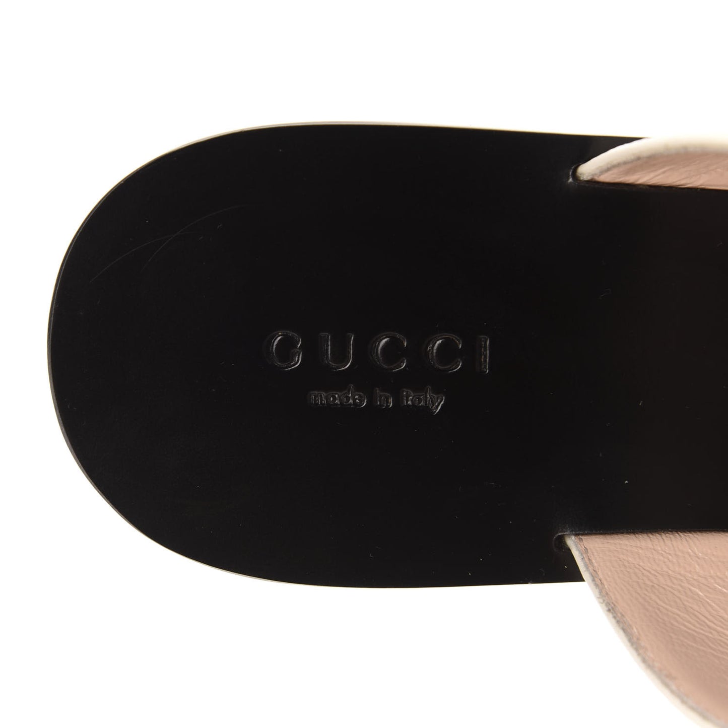 Calfskin GG Marmont Thong Sandals 37 Mystic White