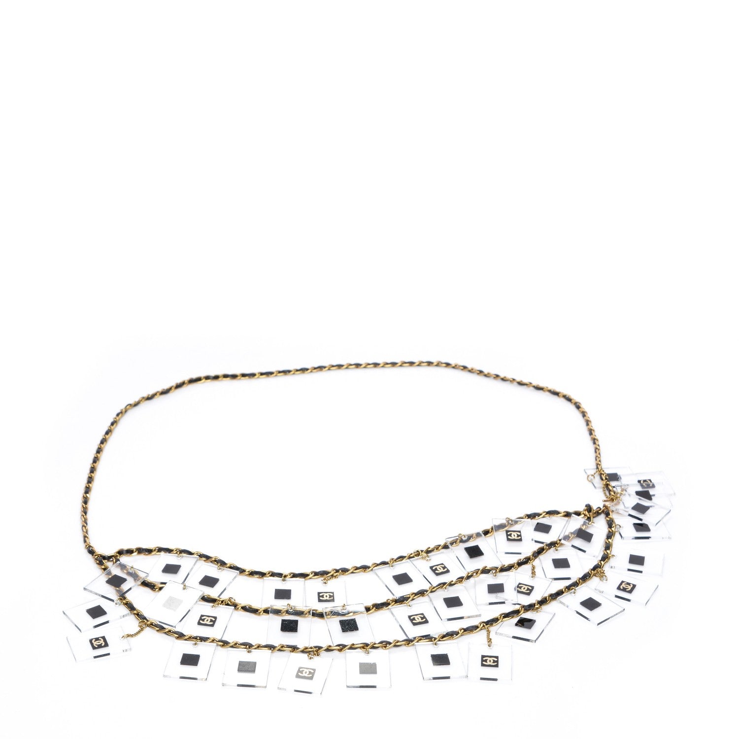 Chanel Lucite CC Chain Belt Black Gold 1 of 4