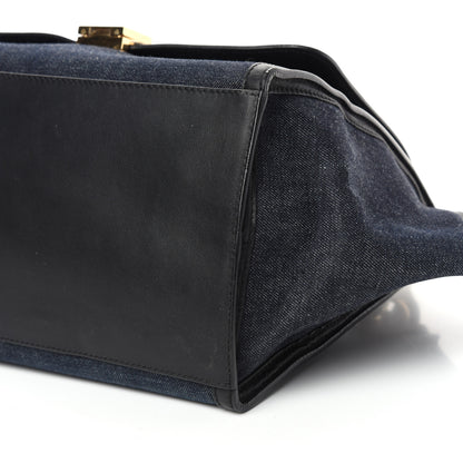 Celine Smooth Calfskin Denim Medium Trapeze Blue 11 of 12