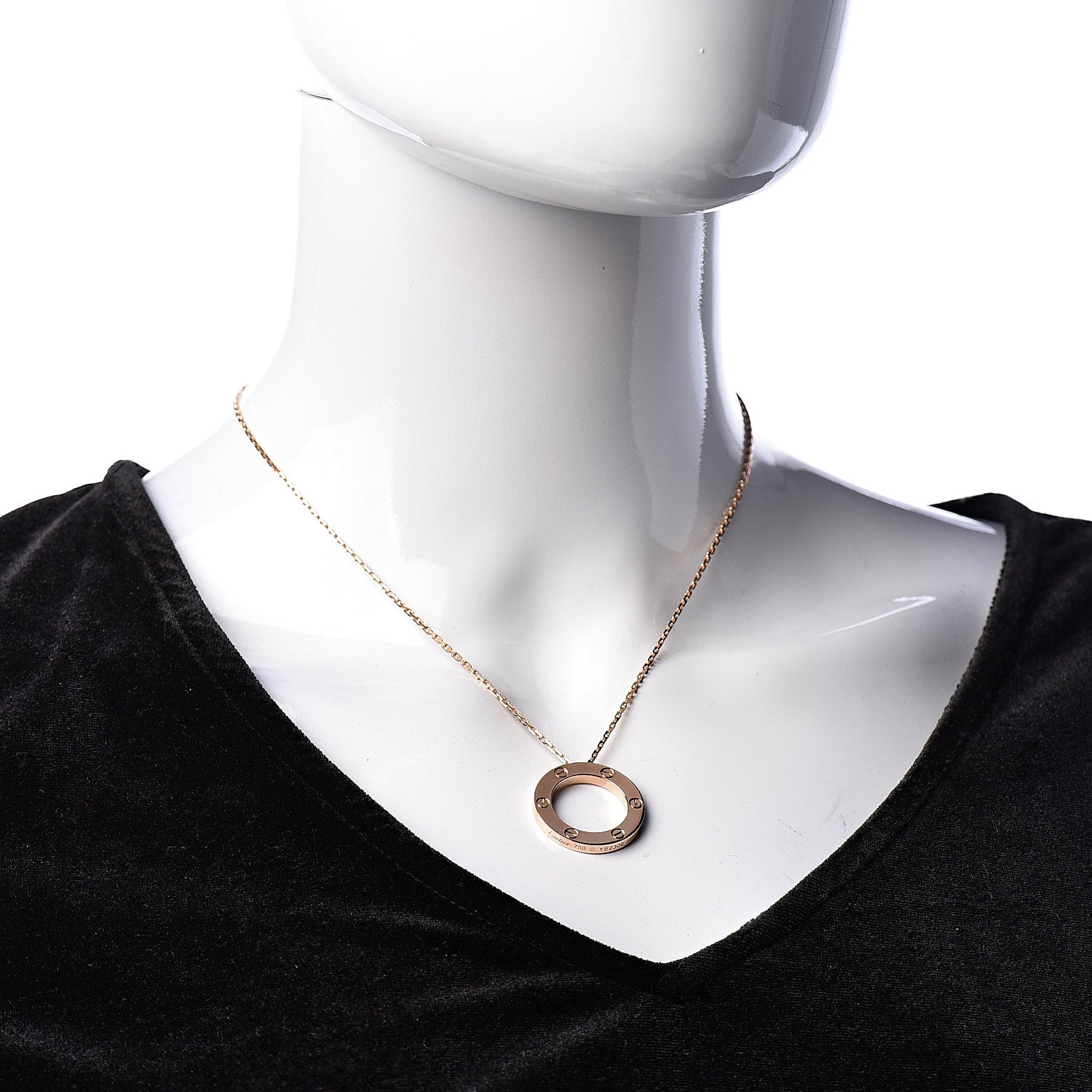 Cartier 18K Pink Gold LOVE Pendant Necklace 2 of 8