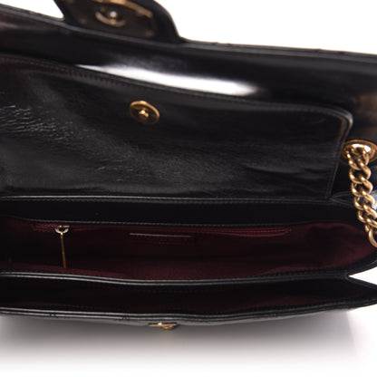 Chanel Glazed Calfskin Quilted Large Perfect Edge Flap Black 5 of 10