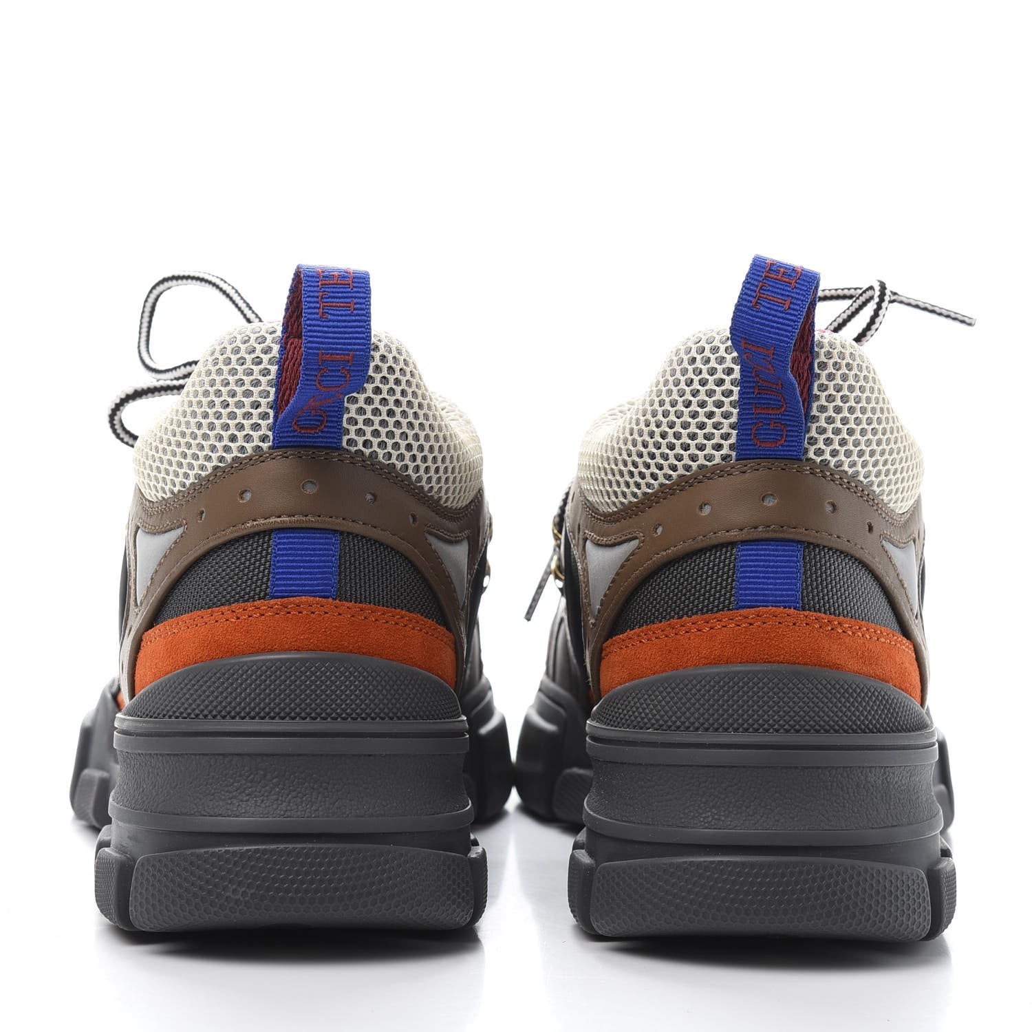 Gucci X SEGA Mesh Canvas Calfskin Womens Flashtrek Sneakers 39 White Box Pink Ardesia Loess 5 of 9