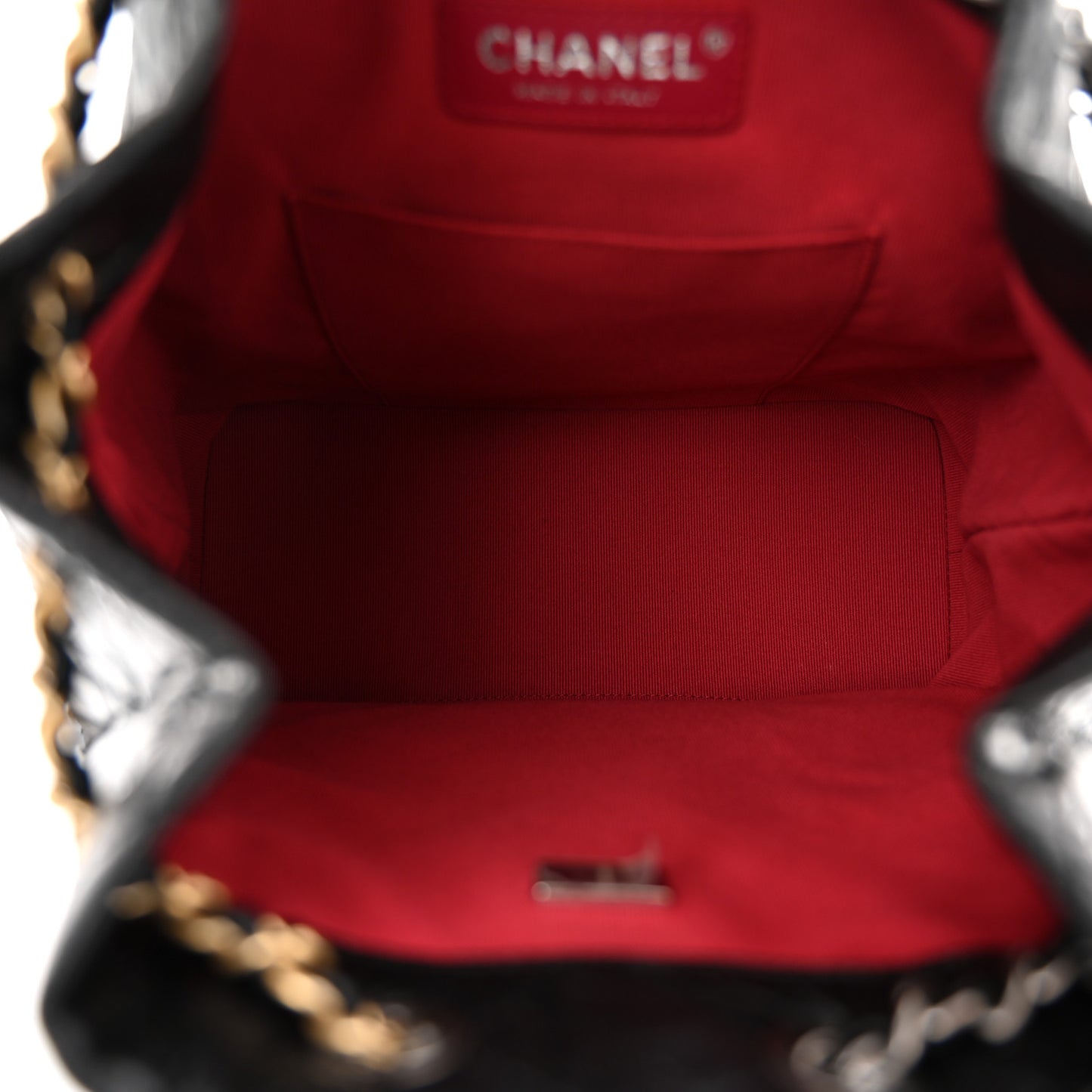Aged Calfskin Quilted Small Gabrielle Backpack Black
