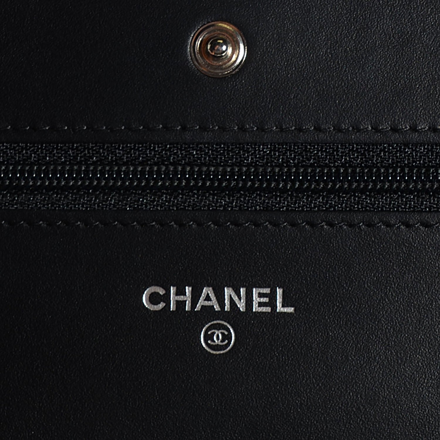 Chanel Patent Quilted Wallet On Chain WOC Black 6 of 8