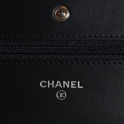 Chanel Patent Quilted Wallet On Chain WOC Black 6 of 8