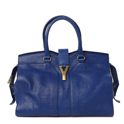 Saint Laurent Sheepskin Medium Cabas ChYc Blue 1 of 13