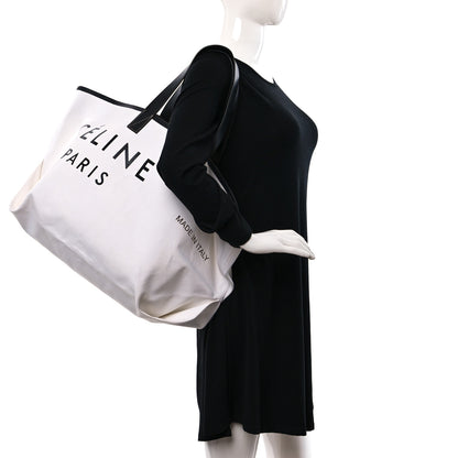 Celine Textile Medium Made In Tote Black White 2 of 9